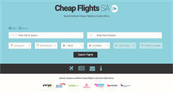 Desktop Screenshot of cheapflightssa.co.za