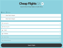 Tablet Screenshot of cheapflightssa.co.za